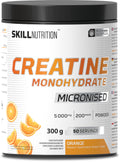 Skill Nutrition Micronised Creatine Monohydrate Flavoured, Orange 300g