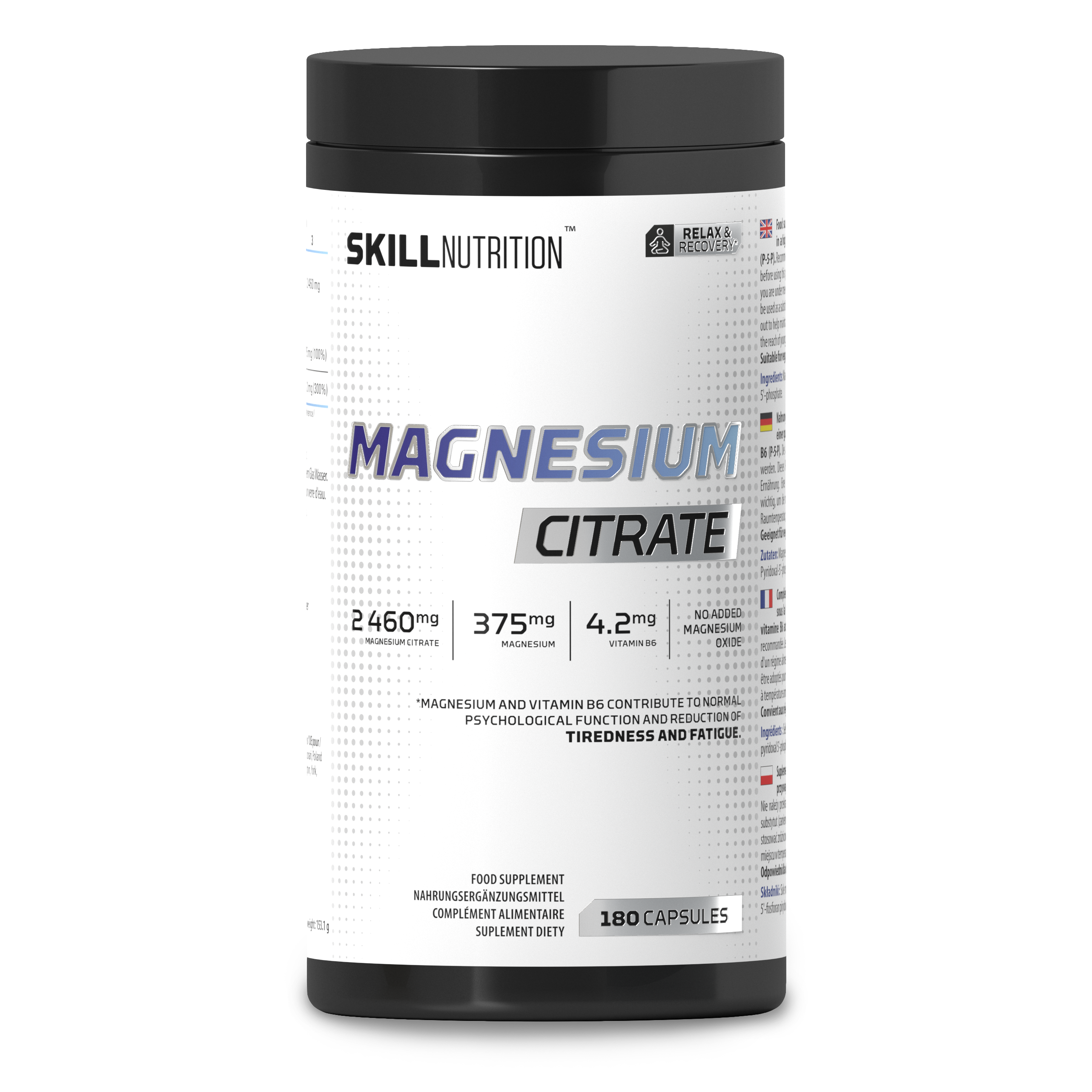Skill Nutrition Magnesium Citrate 180 caps