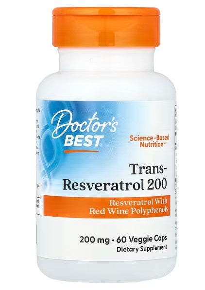 Doctor's Best Trans-Resveratrol, 200mg 60 vcaps