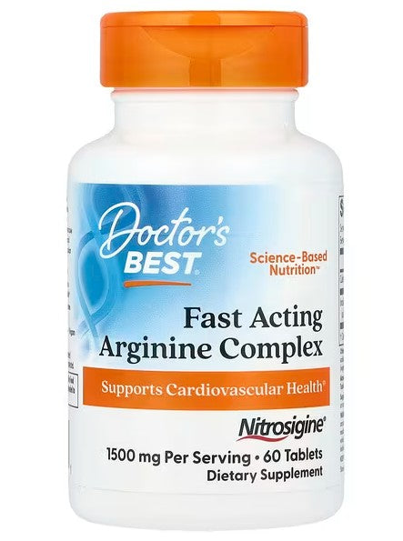 Doctor's Best Fast Acting Arginine Complex with Nitrosigine, 750mg 60 tablets