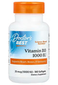 Doctor's Best Vitamin D3, 1000 IU 180 softgels