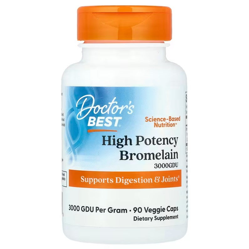 Doctor's Best High Potency Bromelain, 3000 GDU 90 vcaps