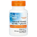 Doctor's Best Natural Vitamin K2 MK7 with MenaQ7 plus D3, 180mcg 60 vcaps