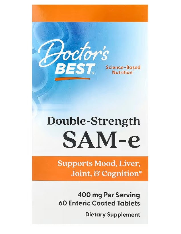 Doctor's Best SAM-e, 400mg Double-Strength 60 tablets