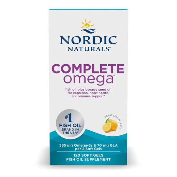 Nordic Naturals Complete Omega, 565mg Lemon 120 softgels