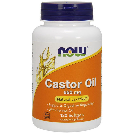 NOW Foods Castor Oil 650mg 120 softgels