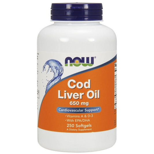 NOW Foods Cod Liver Oil 650mg 250 softgels