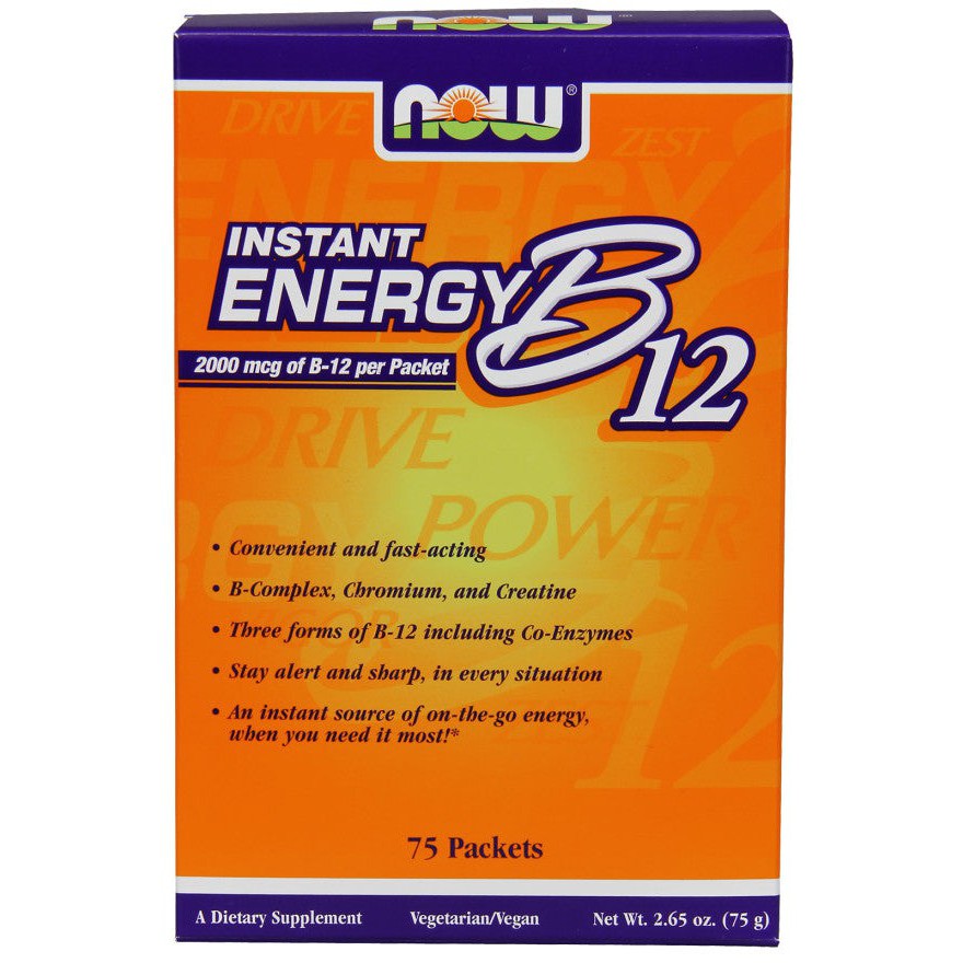 NOW Foods Vitamin B-12 Instant Energy 75 packets