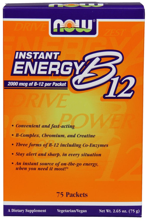 NOW Foods Vitamin B-12  Instant Energy - 75 packets