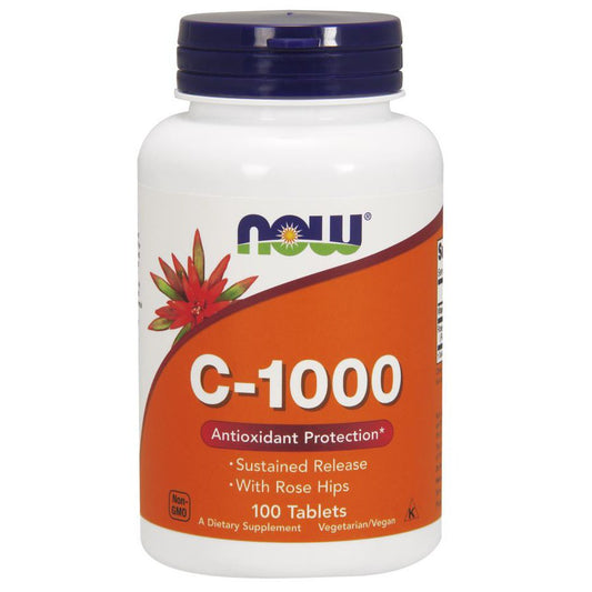 NOW Foods Vitamin C-1000 with Rose Hips Sustained Release 100 tabs