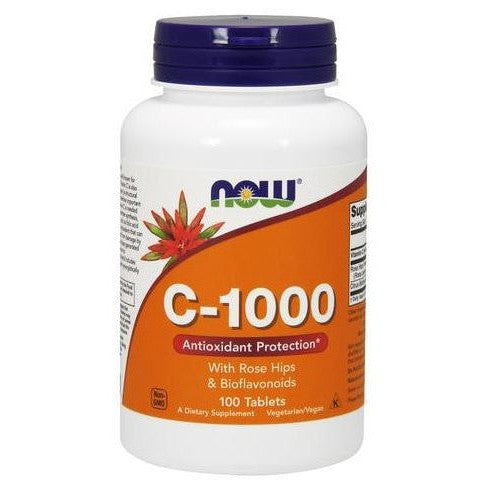 NOW Foods Vitamin C-1000 with Rose Hips & Bioflavonoids - 100 tablets