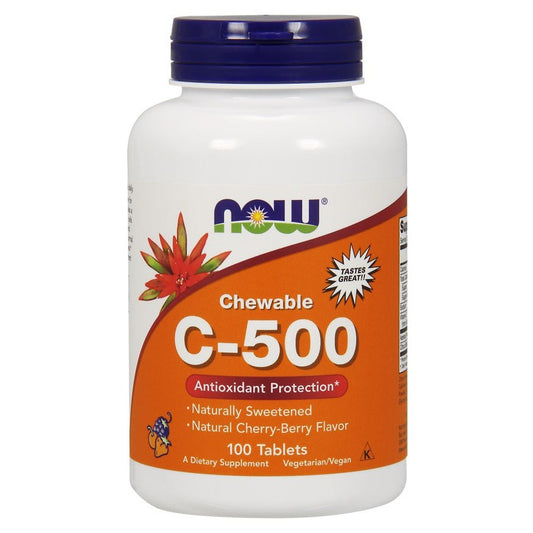 NOW Foods Vitamin C-500 Chewable Cherry 100 tabs