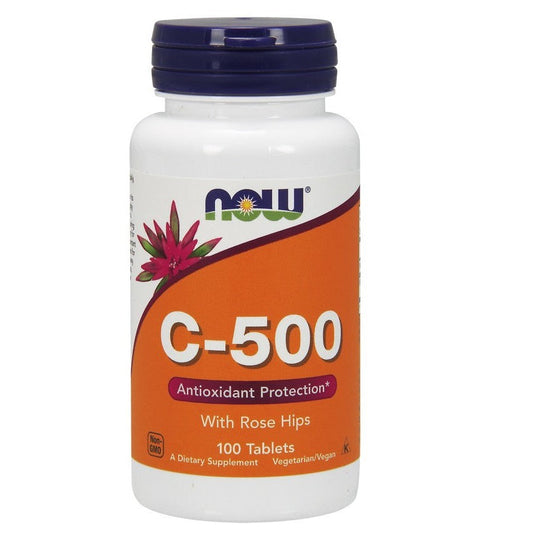 NOW Foods Vitamin C-500 with Rose Hips 100 tablets