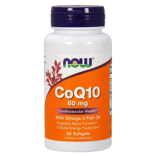 NOW Foods CoQ10 with Omega-3 60mg with 60 softgels