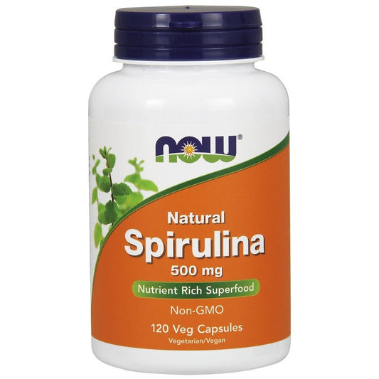 NOW Foods Spirulina Natural 500mg 120 vcaps
