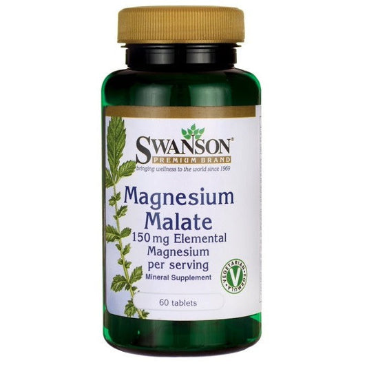 Swanson Magnesium Malate 150mg Elemental Magnesium 60 tablets