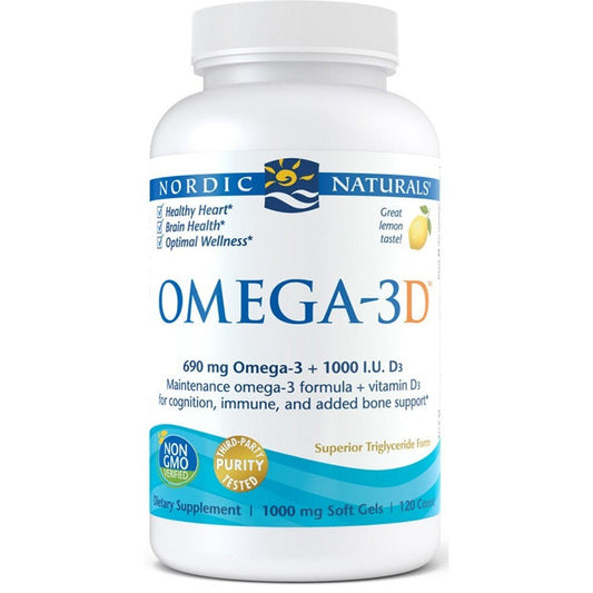 Nordic Naturals Omega-3D 690mg Lemon 120 softgels