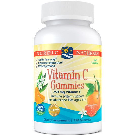 Nordic Naturals Vitamin C Gummies 250mg Tangerine 120 gummies