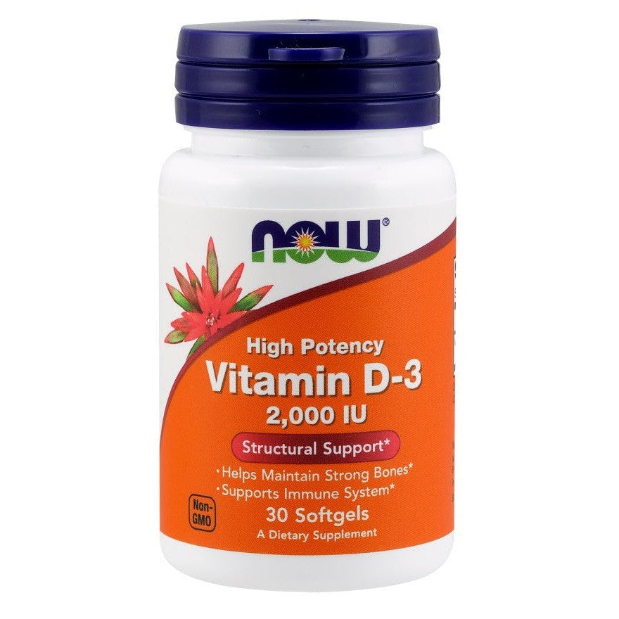 NOW Foods Vitamin D-3 2000 IU 30 softgels