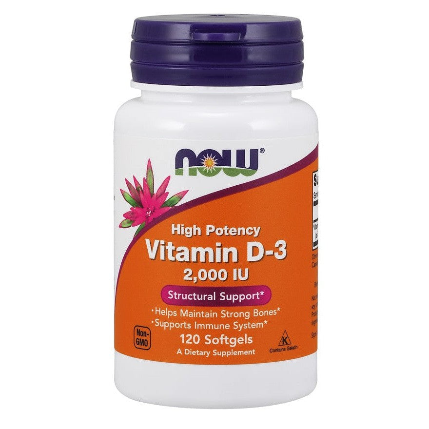 NOW Foods Vitamin D-3 2000 IU 120 softgels