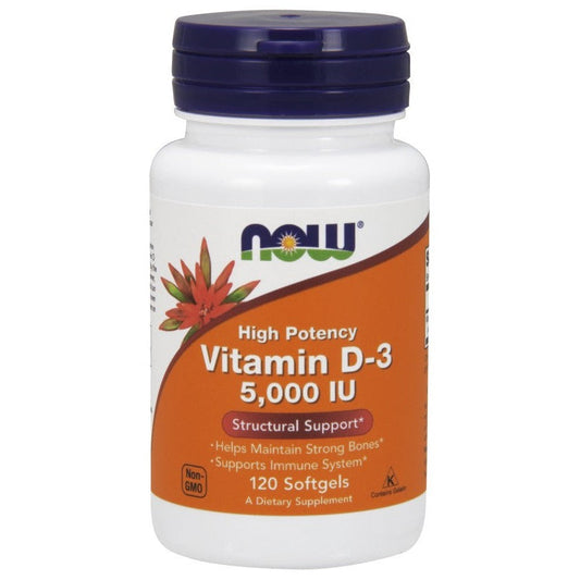 NOW Foods Vitamin D-3 5000 IU 120 softgels