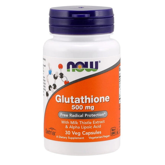 NOW Foods Glutathione with Milk Thistle Extract & Alpha Lipoic Acid 500mg 30 vcaps