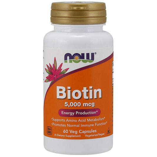 NOW Foods Biotin 5000mcg 60 vcaps