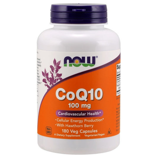 NOW Foods CoQ10 with Hawthorn Berry 100mg 180 vcaps