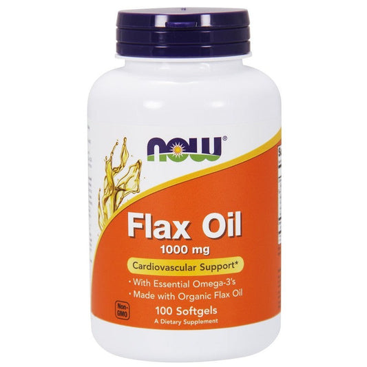 NOW Foods Flax Oil 1000mg 100 softgels