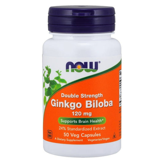 NOW Foods Ginkgo Biloba Double Strength 120mg 50 vcaps