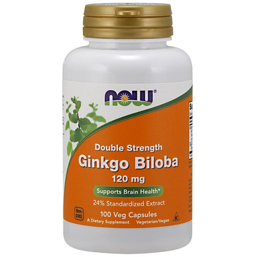 NOW Foods Ginkgo Biloba Double Strength 120mg 100 vcaps