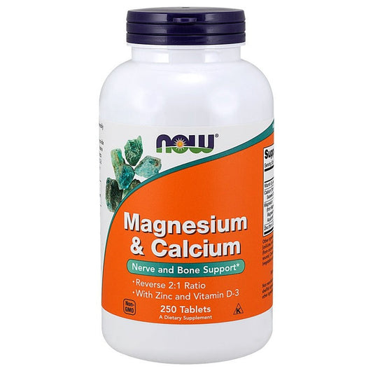 NOW Foods Magnesium & Calcium with Zinc and Vitamin D3 250 tablets