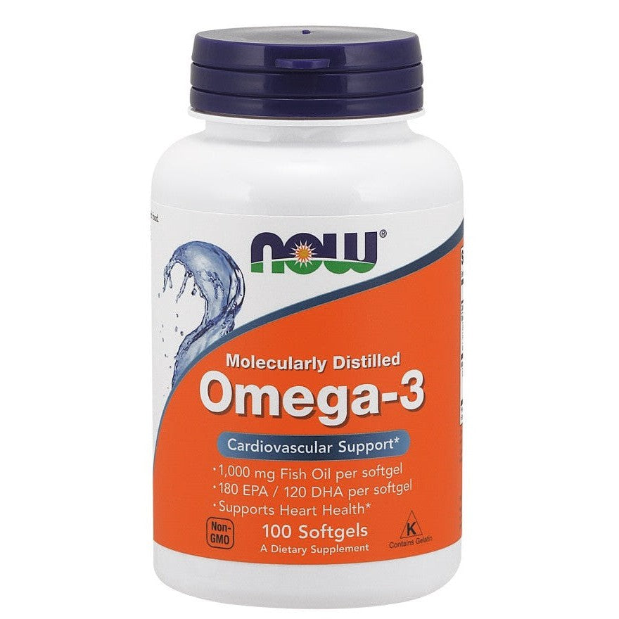 NOW Foods Omega-3 Molecularly Distilled 100 softgels