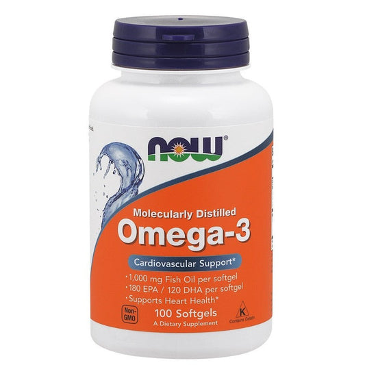 NOW Foods Omega-3 Molecularly Distilled 100 softgels