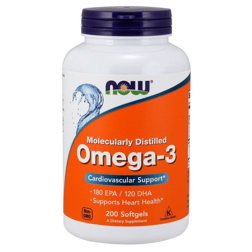 NOW Foods Omega-3 Molecularly Distilled 200 softgels