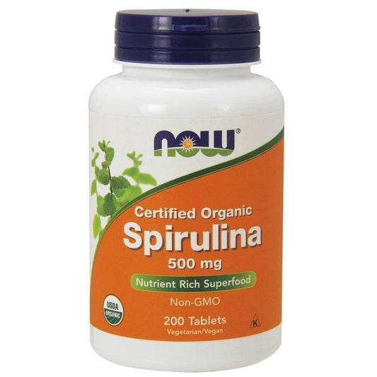 NOW Foods Spirulina Organic 500mg 200 tabs