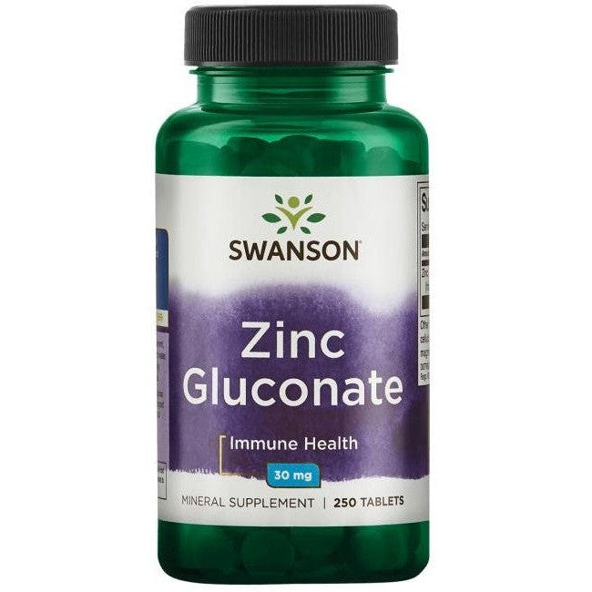 Swanson Zinc Gluconate 30mg 250 tabs