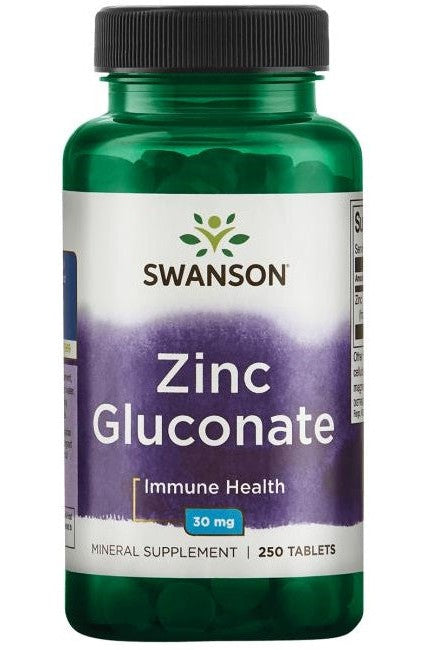 Swanson Zinc Gluconate 30mg 250 tabs