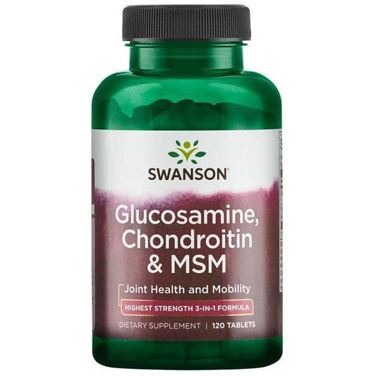 Swanson Glucosamine Chondroitin & MSM 750mg 120 tabs