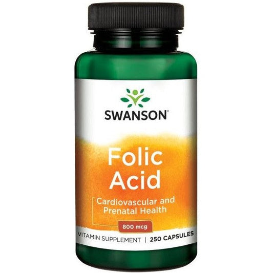 Swanson Folic Acid 800mcg 250 caps