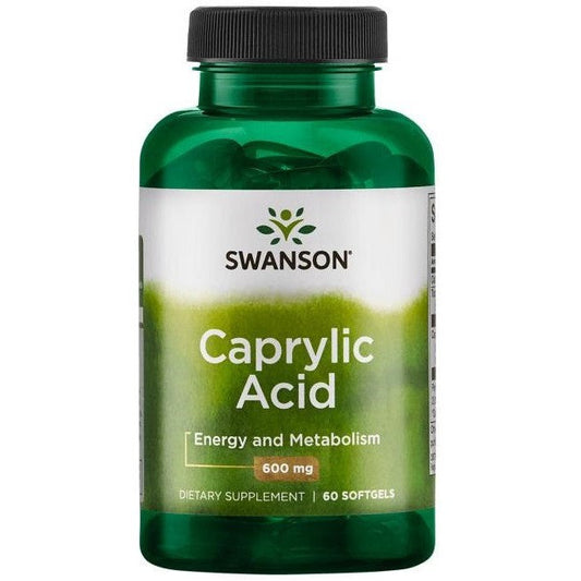 Swanson Caprylic Acid 600mg 60 softgels