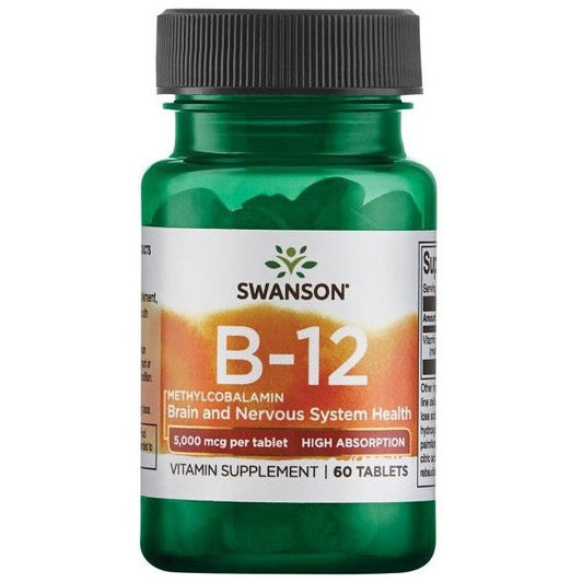 Swanson Vitamin B-12 Methylcobalamin 5000mcg High Absorption 60 tabs