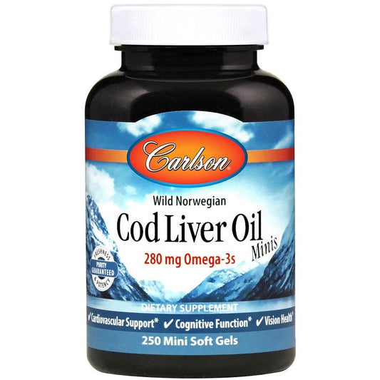 Carlson Labs Cod Liver Oil Minis 280mg 250 mini softgels