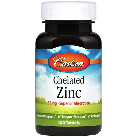 Carlson Labs Chelated Zinc 30mg 100 tabs