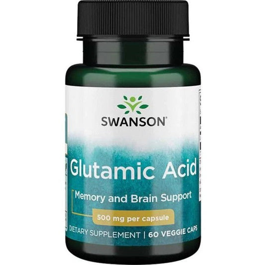Swanson Glutamic Acid 500mg 60 vcaps