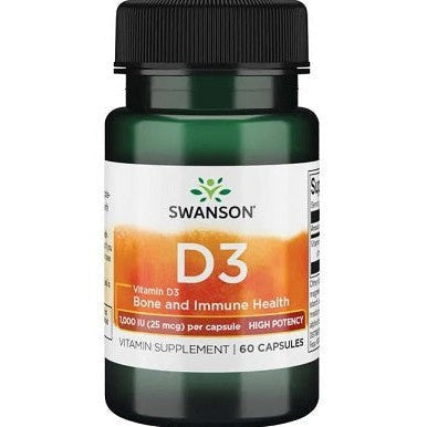 Swanson Vitamin D-3 1000 IU 60 caps