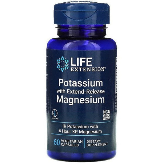 Life Extension Potassium with Extend-Release Magnesium 60 vcaps