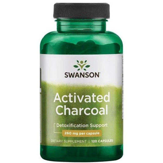 Swanson Activated Charcoal 260mg 120 caps