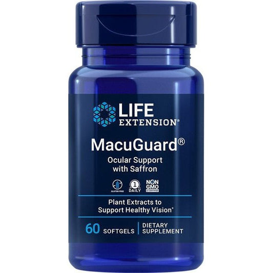 Life Extension MacuGuard Ocular Support with Saffron 60 softgels