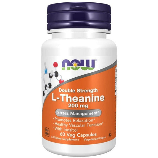 NOW Foods Double Strength L-Theanine 200mg 60 vcaps
